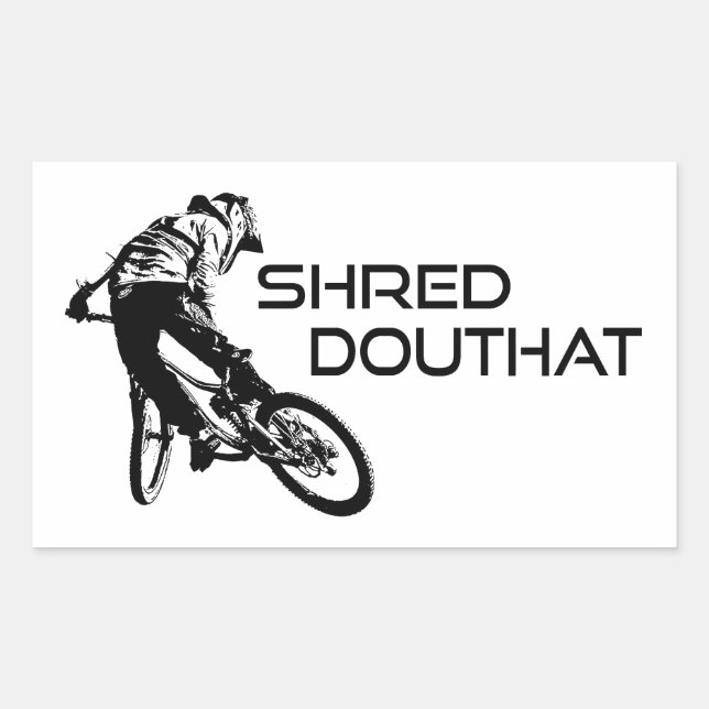 Shred Douthat Staat Park Virginia Mountain Biking Rechteckiger Aufkleber (Vorderseite)