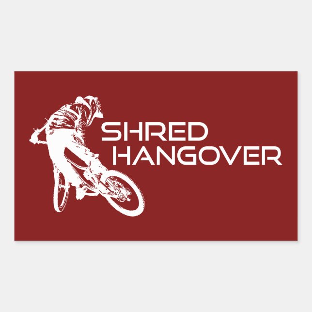 Shred Hangover Arizona Mountain Biking Rechteckiger Aufkleber (Vorderseite)