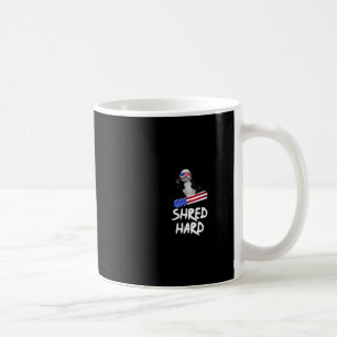 Shred Hard American Flag Panda Bear Snowboarding T Kaffeetasse