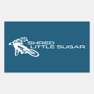 Shred Little Sugar Arkansas Mountain Biking Rechteckiger Aufkleber