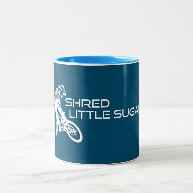 Shred Little Sugar Arkansas Mountain Biking Zweifarbige Tasse (Mittel)