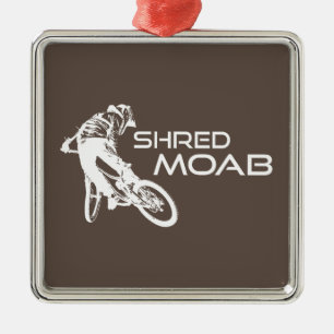 Shred Moab Mountain Biking Ornament Aus Metall