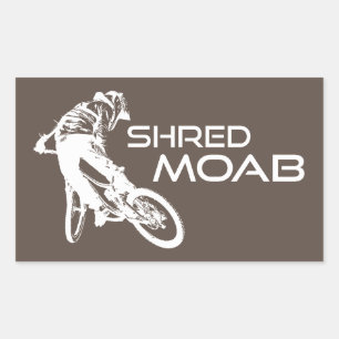 Shred Moab Mountain Biking Rechteckiger Aufkleber