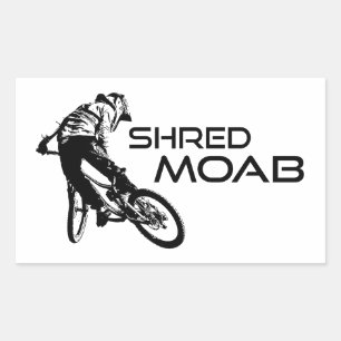 Shred Moab Mountain Biking Rechteckiger Aufkleber