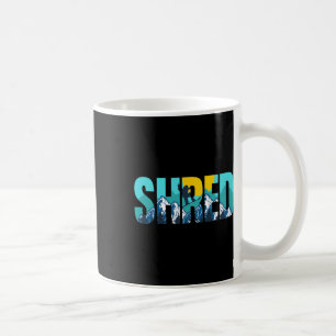 Shred Mountain Snowboarding Slopes Sunset Graphic Kaffeetasse