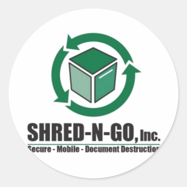 Shred-N-Go Runder Aufkleber (Vorderseite)