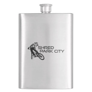 Shred Park City Utah Mountainbiken Flachmann