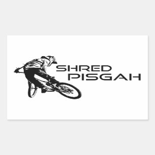 Shred Pisgah North Carolina Mountain Biking Rechteckiger Aufkleber