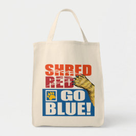 Shred Red Go Blue Tragetasche