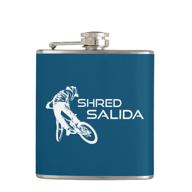 Shred Salida Colorado Mountain Biking Flachmann (Vorderseite)