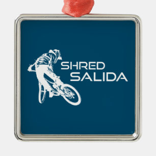 Shred Salida Colorado Mountain Biking Ornament Aus Metall