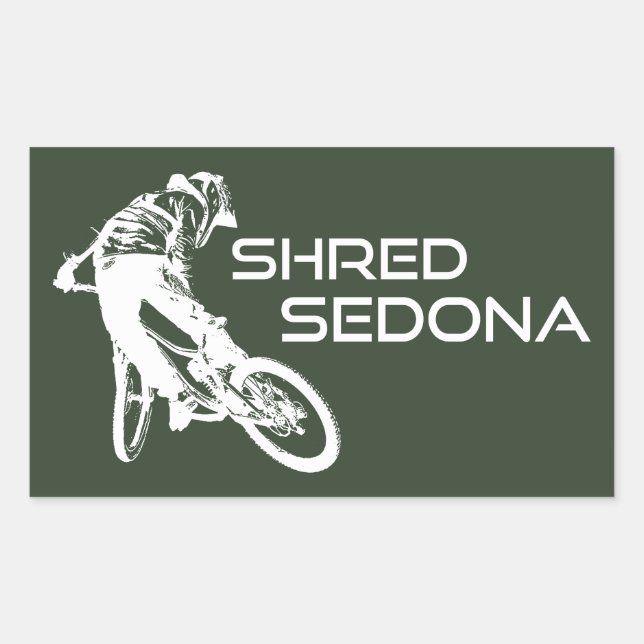 Shred Sedona Arizona Rechteckiger Aufkleber (Vorderseite)