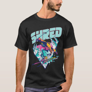 Shred-Shirt Vintage Freestyle Skate 80er Kostüm Re T-Shirt