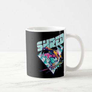 Shred Shirt Vintage Freestyle Skifahren 80er Kostü Kaffeetasse