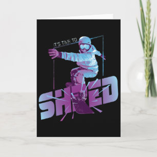Shred Shirt Vintage Snowboard 80er Kostüm Snowboar Karte
