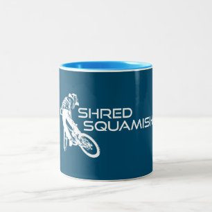 Shred Squamish Mountainbiking Zweifarbige Tasse