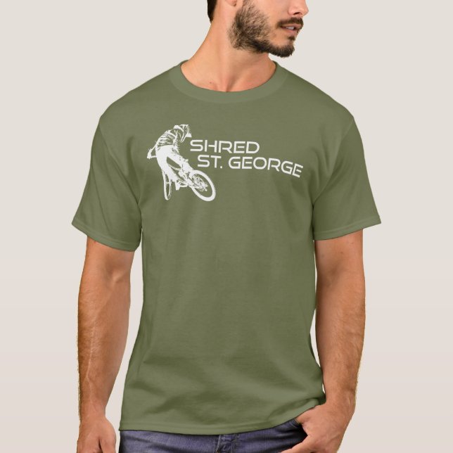 Shred St. George Utah Mountain Biking T-Shirt (Vorderseite)