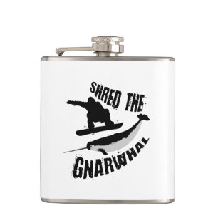 Shred the Gnarwhal Flachmann