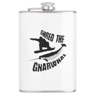 Shred the Gnarwhal Flachmann
