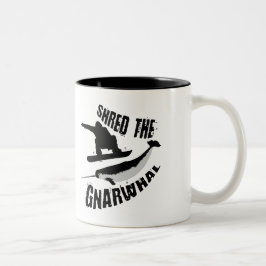 Shred the Gnarwhal Zweifarbige Tasse