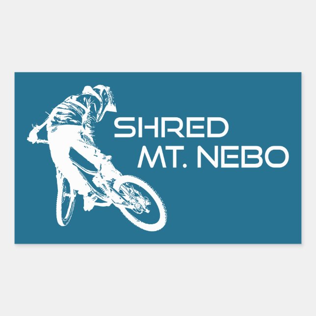 Shred The Mt. Nebo Trail Bentonville Rechteckiger Aufkleber (Vorderseite)