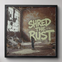 Shred the Rust - Urban Grunge Skate Art Foto Tile