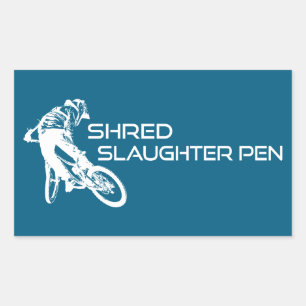 Shred The Slaughter Pen Trail Bentonville Rechteckiger Aufkleber