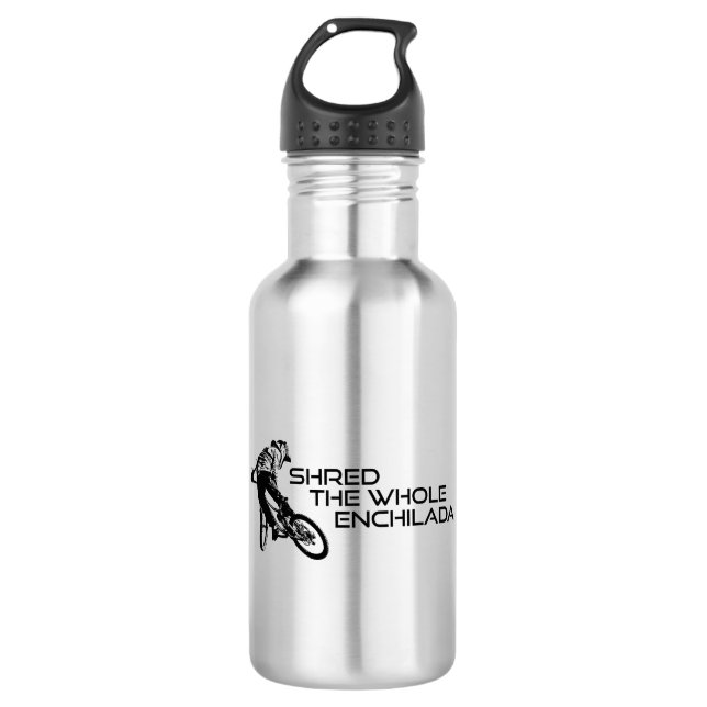 Shred The Whole Enchilada Moab Utah Edelstahlflasche (Vorderseite)