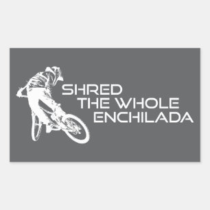 Shred The Whole Enchilada Moab Utah Rechteckiger Aufkleber