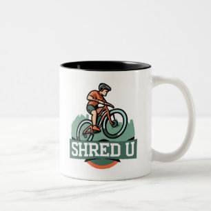 Shred University Mountain Biking Zweifarbige Tasse