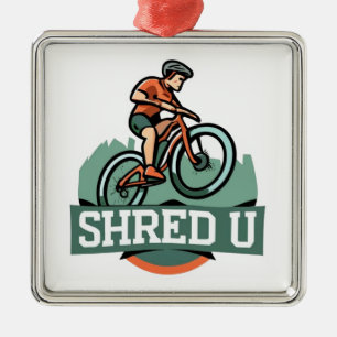 Shred University Mountainbiken Ornament Aus Metall