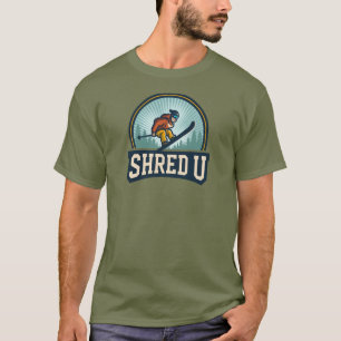 Shred University Skifahren T-Shirt