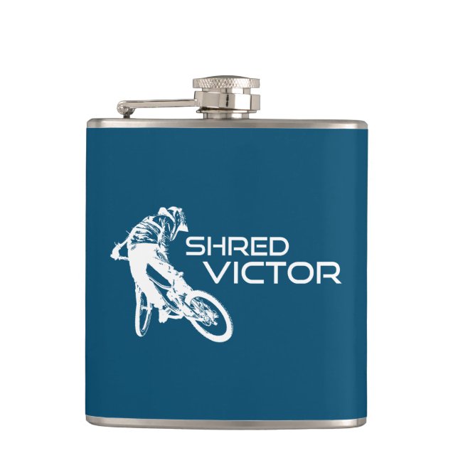 Shred Victor Idaho Mountain Biking Flachmann (Vorderseite)