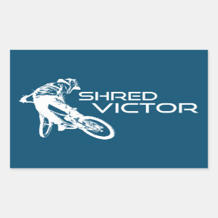Shred Victor Idaho Mountain Biking Rechteckiger Aufkleber