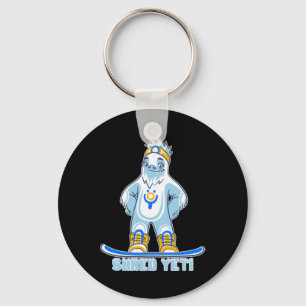 Shred Yeti - Fun Yeti Bigfoot Sasquatch Snowboardi Schlüsselanhänger
