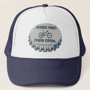 Shred zuerst dann Open Mountain Biking Truckerkappe