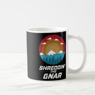 Shredder Gnar Vintagen Sonnenuntergang Schneeberg Kaffeetasse