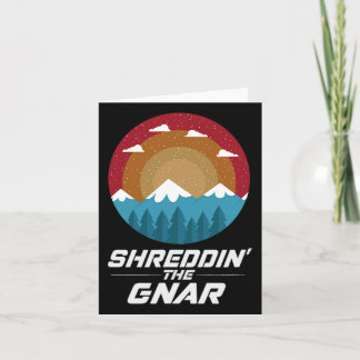 Shredder Gnar Vintagen Sonnenuntergang Schneeberg  Karte