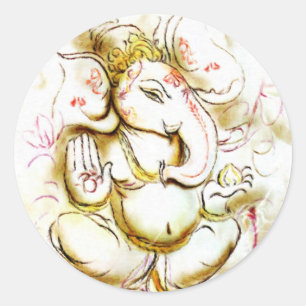 Shree Ganesh Runder Aufkleber