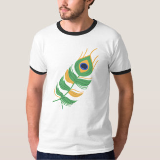 SHREE KRISHNA PEACOCK FEATHER LOGO EINZIGARTIGES D T-Shirt