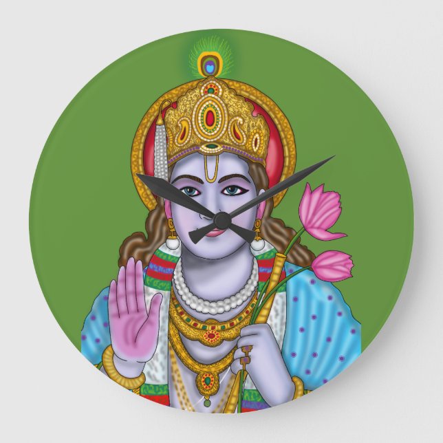 Shree Krishna Wanduhr (Vorderseite)