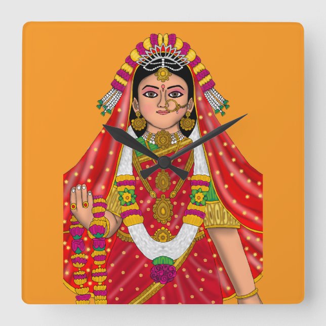 Shree Radha Wanduhr (Vorderseite)