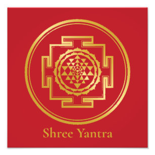 Shree Yantra Auspicious Sacred Geometrie Symbol Fotodruck