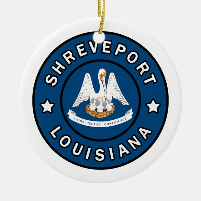 Shrepport Louisiana Keramik Ornament (Vorne)