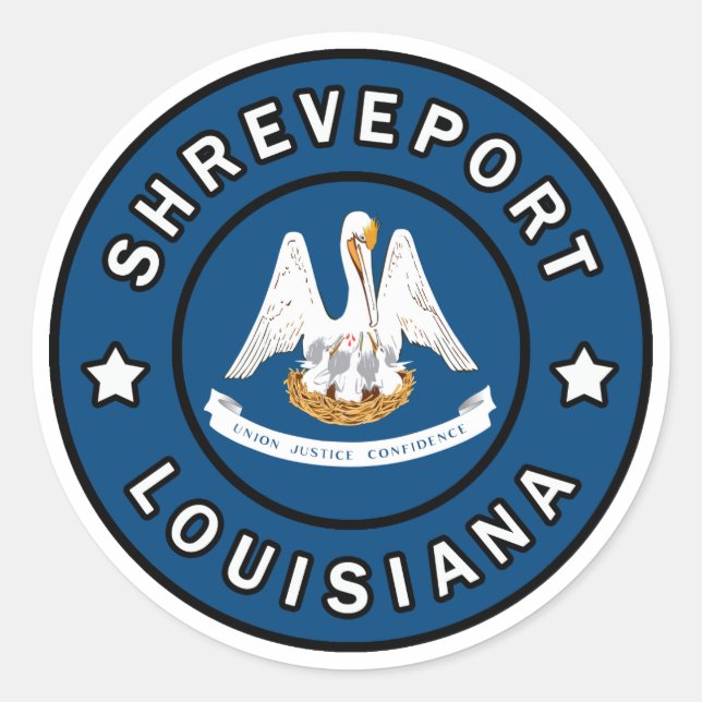 Shrepport Louisiana Runder Aufkleber (Vorderseite)