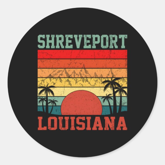 Shrepport Louisiana Runder Aufkleber (Vorderseite)