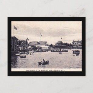 Shrewsbury River Club House, Highlands, NJ Vintag Postkarte
