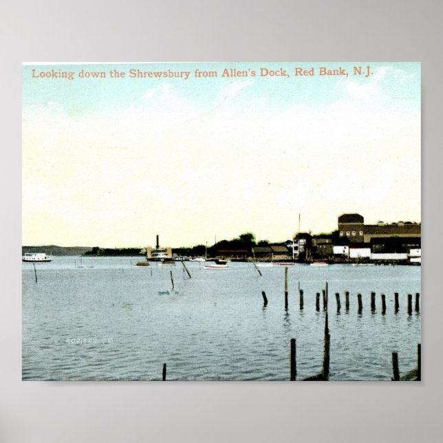 Shrewsbury River, Red Bank NJ, Vintag Poster (Vorne)