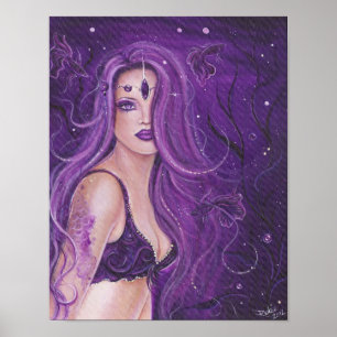 Shreya Lila Fantasy Mermaid Poster von Renee