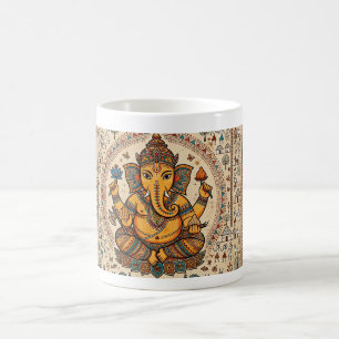 Shri Ganeshaya Namah Warli Art Kaffeetasse - Herr